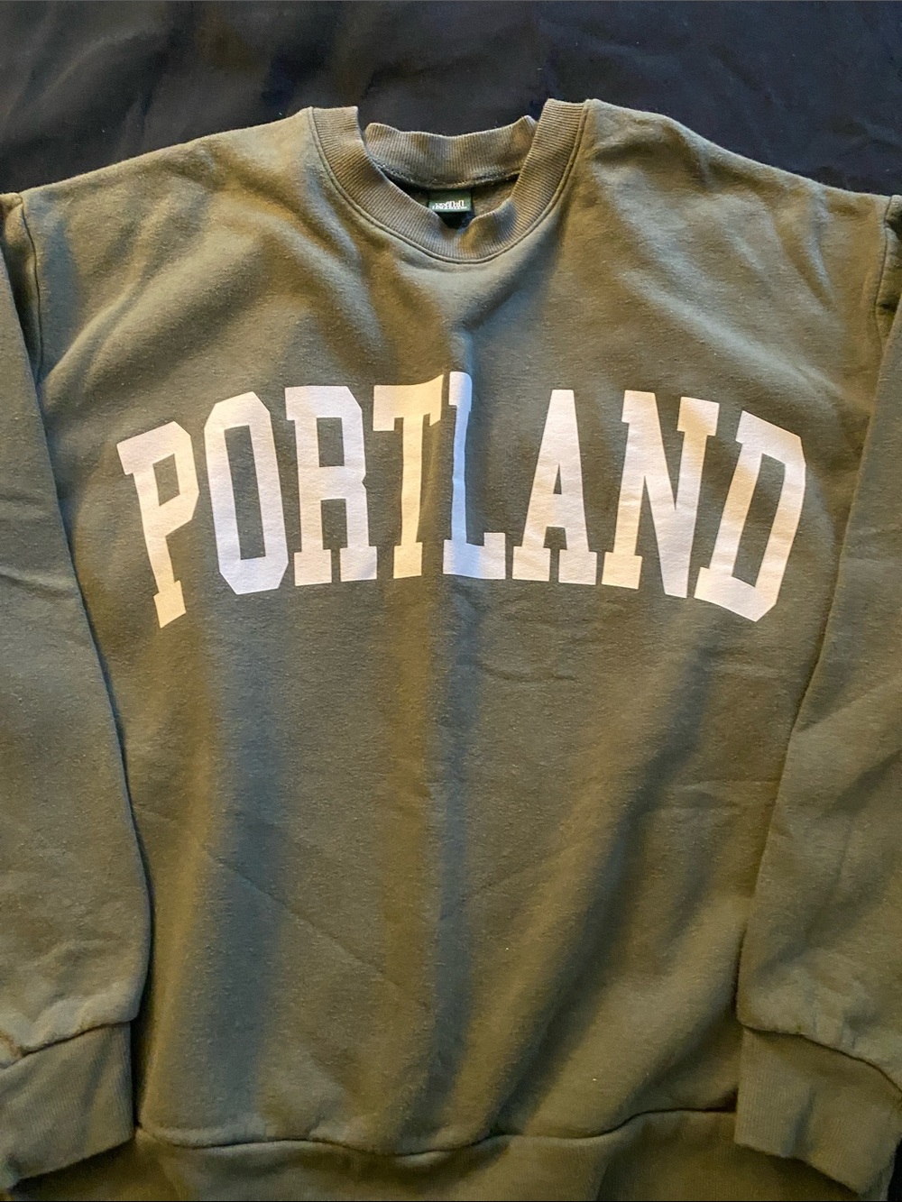 wild fable Olive Green 'PORTLAND' Crewneck Sweatshirt